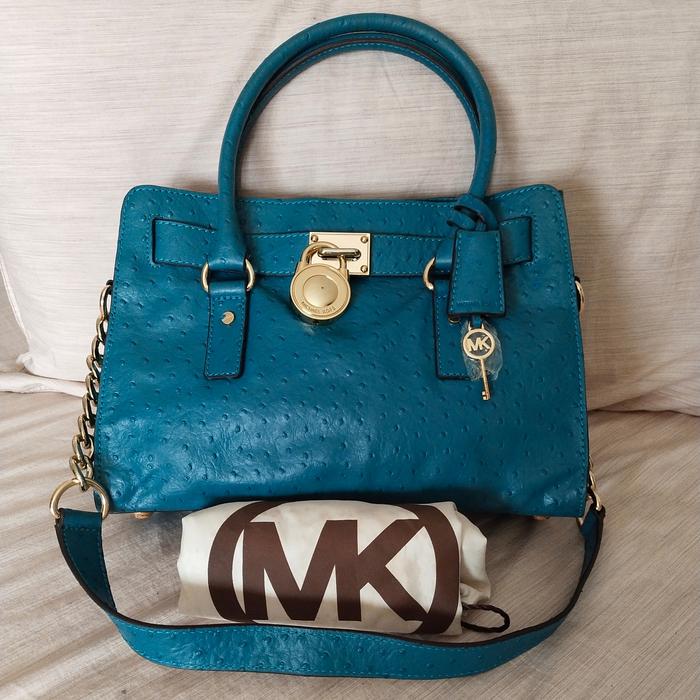 preloved Michael Kors ostricth Hamilton bag