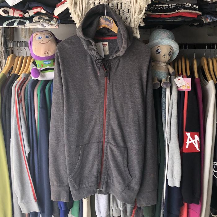 LEVIS ZIP HOODIE JAKET SECOND THRIFTTING COWOK CEWEK MURAH