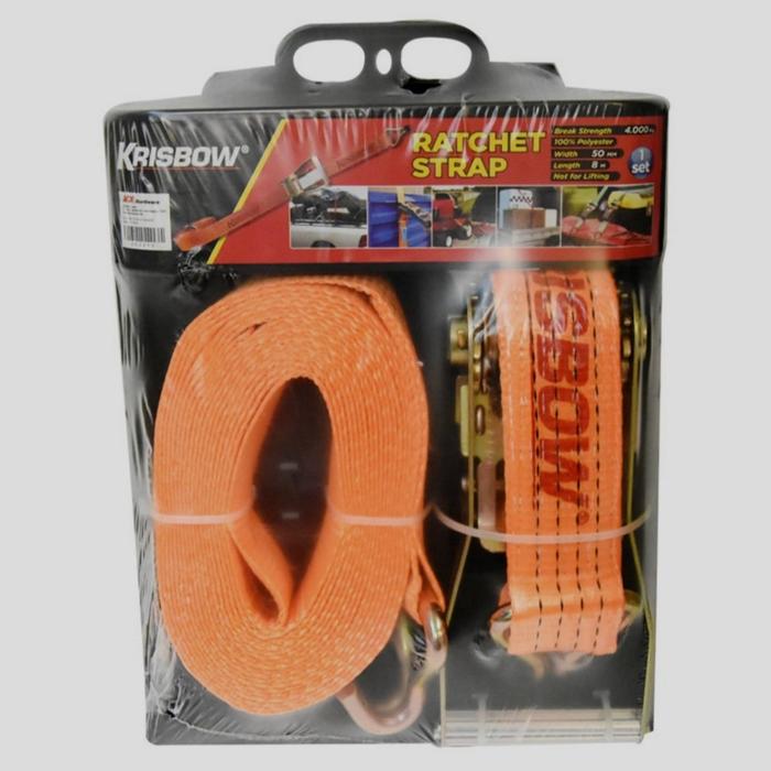 Krisbow tali pengikat kargo/tali kargo barang/ratchet strap 2ton/4 ton