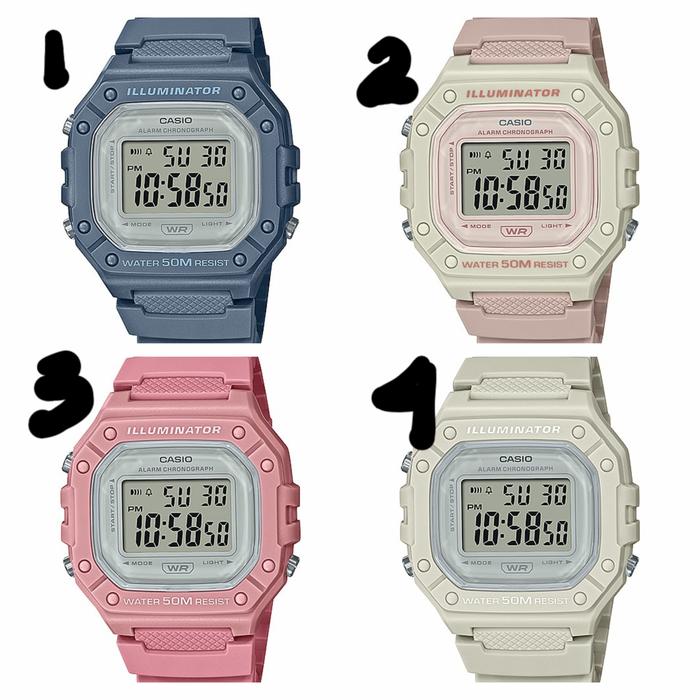 Jam Tangan Casio Wanita W-218HC New Original w218hc casio w218