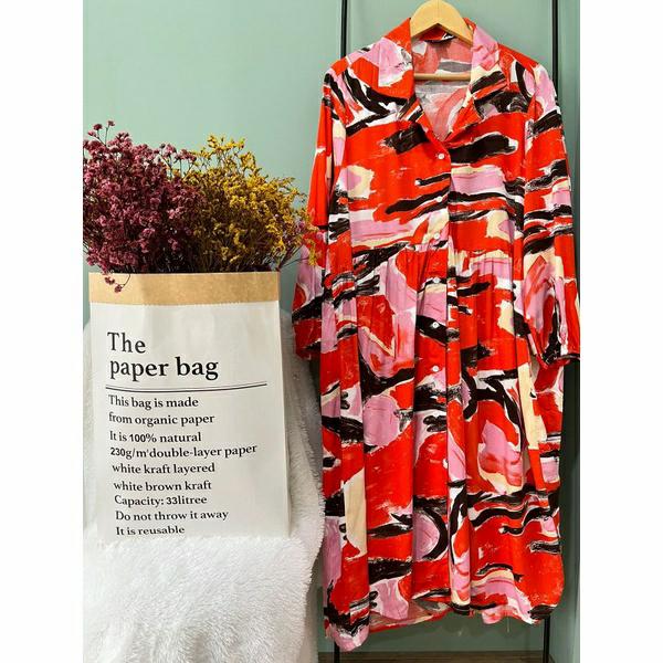 Midi Dress Monki Size XL Lingkar Dada 112 cm