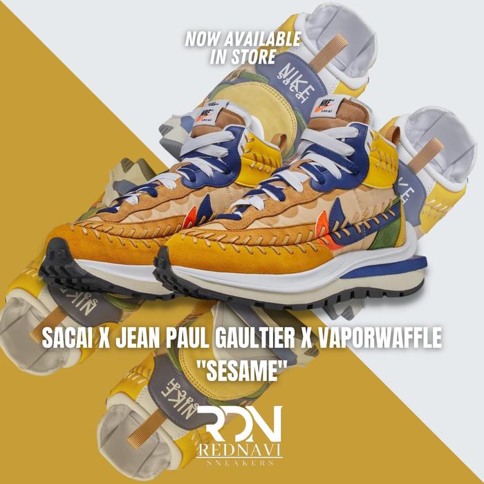 Nike Sacai x Jean Paul Gaultier x Vaporwaffle Sesame Original