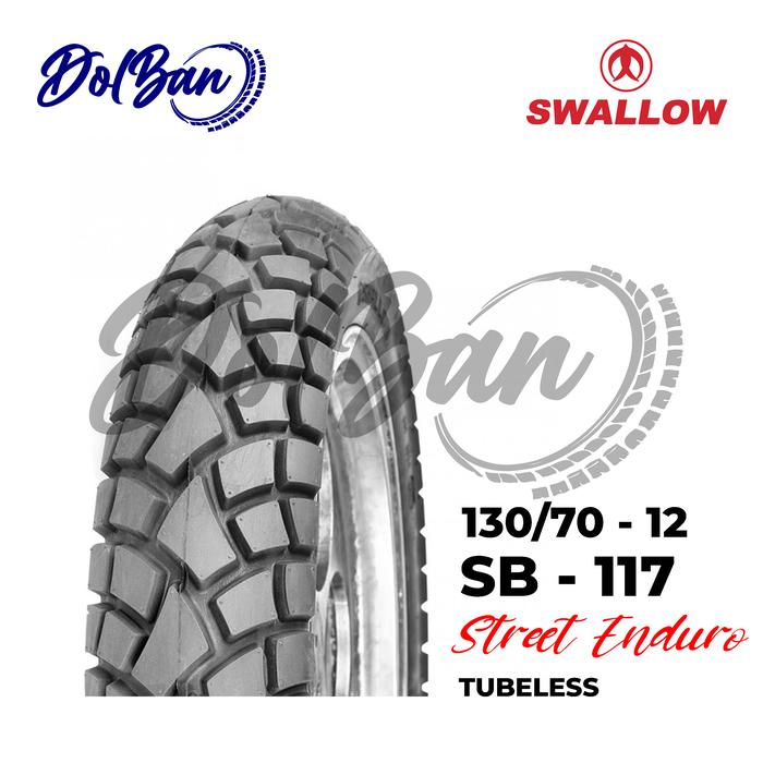 BAN LUAR SWALLOW 130/70-12 RING 12 SB-117 STREET ENDURO TUBELESS