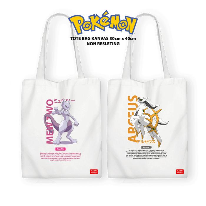 POKEMON TOTE BAG KANVAS PREMIUM / Tote Bag Pokemon / MEW TWO / ARCEUS