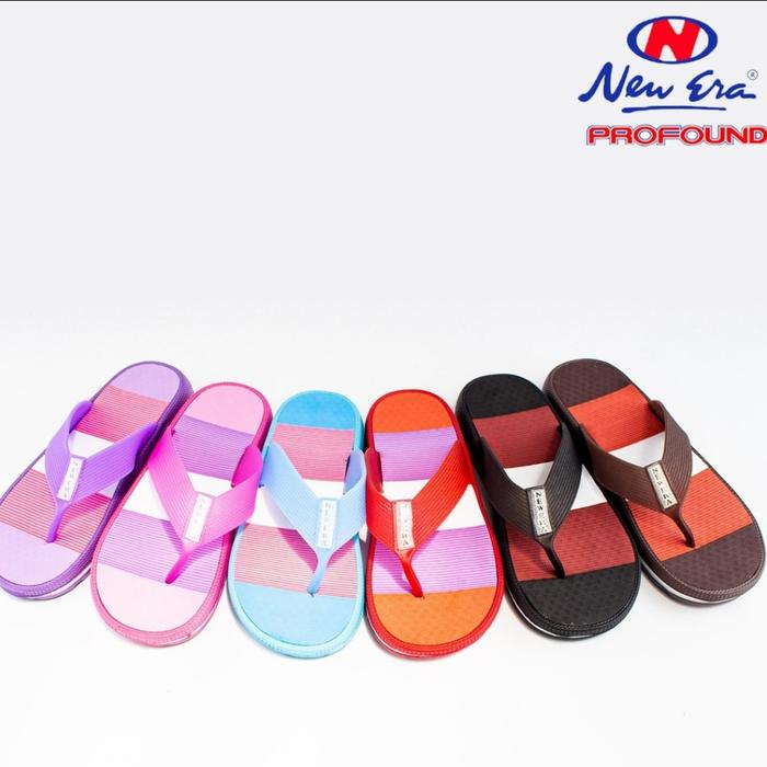 SANDAL Jepit wanita New era E 9005 NEW ERA PROFOUND MOTIF PELANGI