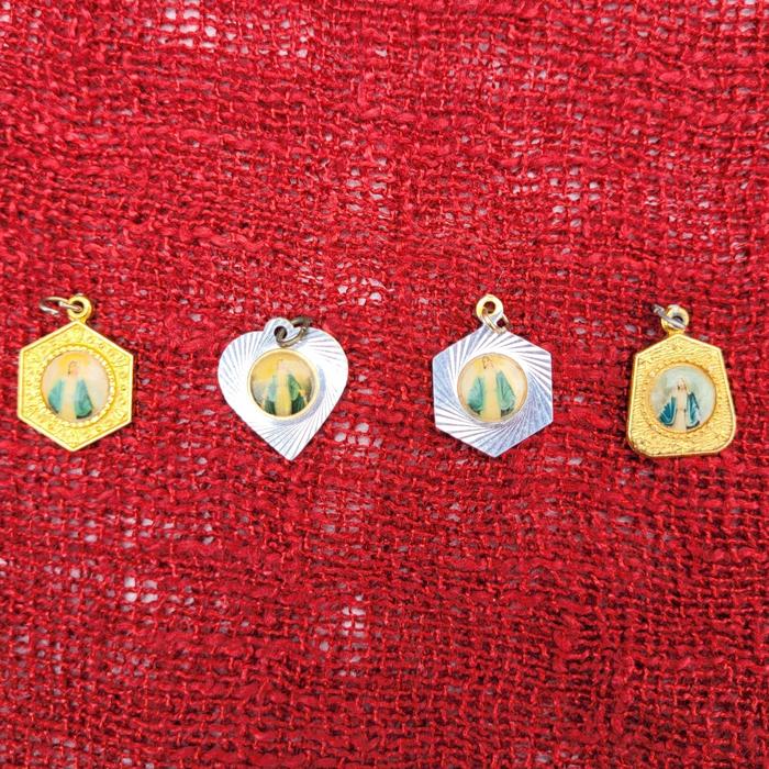 Liontin medali Bunda Maria bandul emas perak / Holy Mary gold pendant