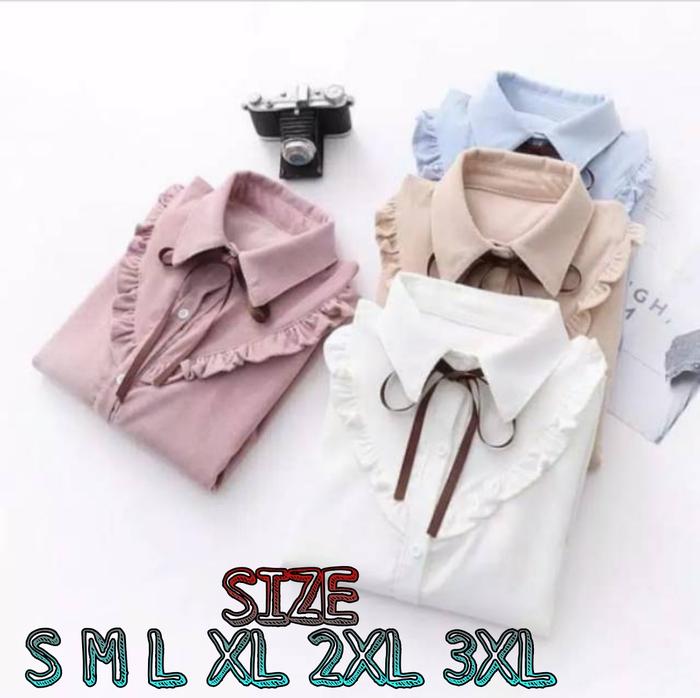 WIDYA SHIRT BIG SIZE S-M-L-XL-XXL-XXX - ATASAN KEMEJA WANITA JUMBO Formal Casual