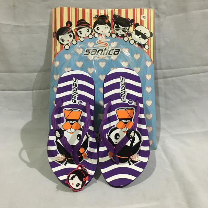 Sandal jepit karakter anak perempuan SANTICA OCHI PURPLE