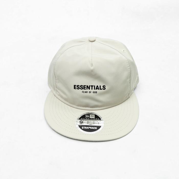 Topi Fear Of God Essentials FOG x New Era Retro Crown 9Fifty Cap Beige