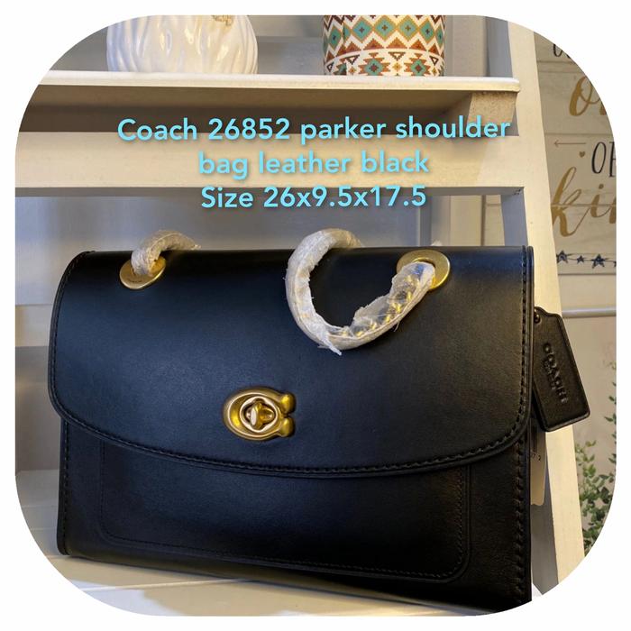 Coach 26852 parker shoulder bag leather black