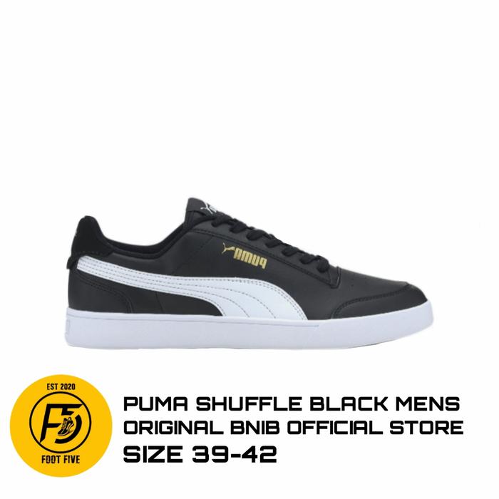 Sepatu Sneakers Pria Puma Shuffle Black White Original BNIB