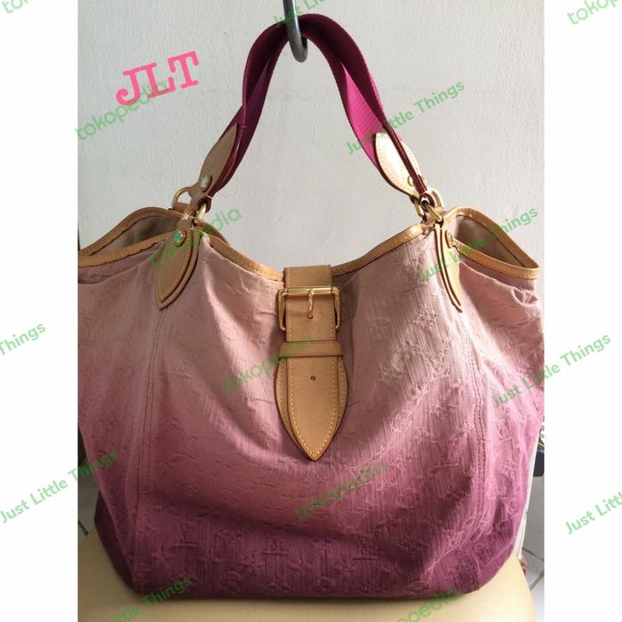 [Authentic] LV Limited Edition Monogram Denim Sunbeam Bag Pink