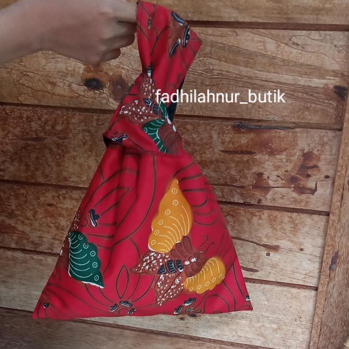 knot bag / Japanese knotbag / Oleh2 Batik ** Merah