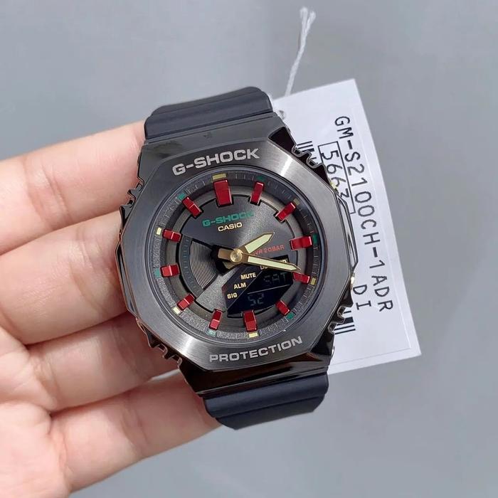 JAM TANGAN WANITA CASIO G-SHOCK GM-S2100CH-1A GMS2100CH-1A ORIGINAL