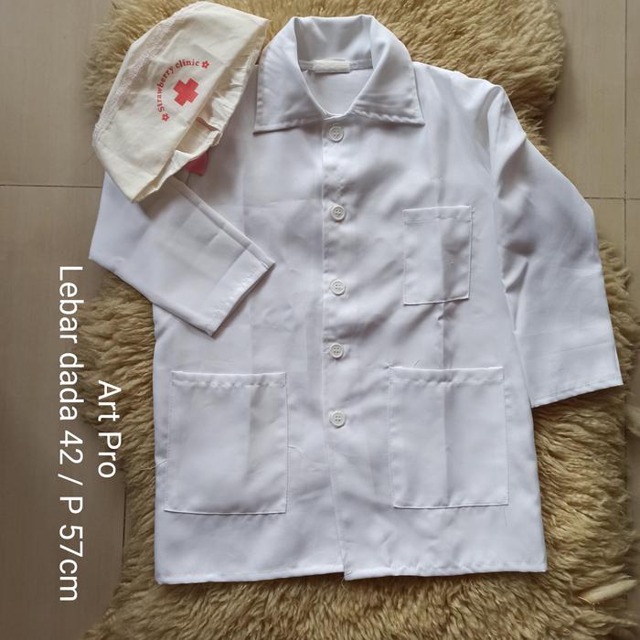 Kostum dokter anak lengan panjang preloved / profesi anak