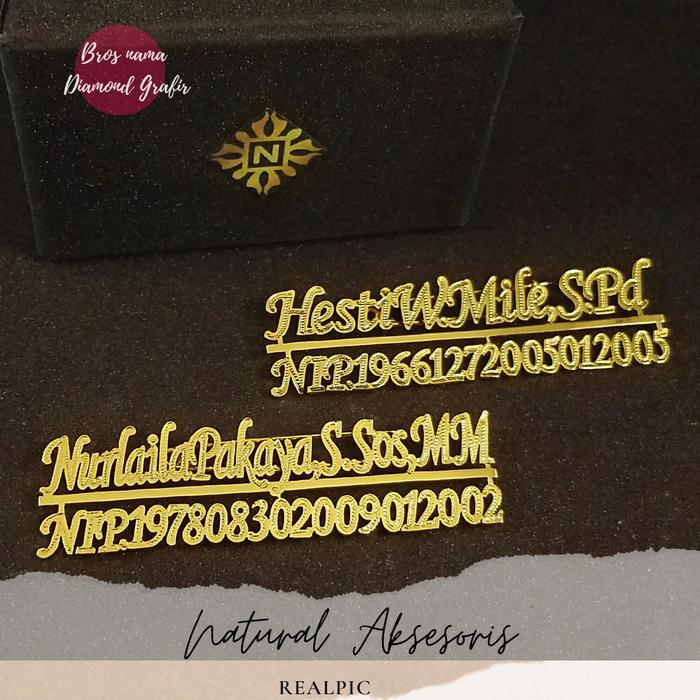 bros nama nip gold custom nama lapis emas nip