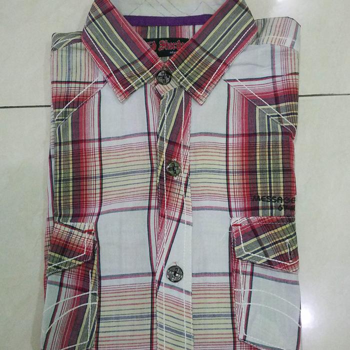 Kemeja Kotak by Christian Audigier - Preloved Thrift Hem Unisex