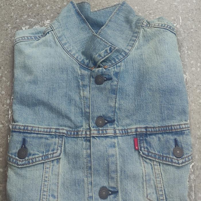 levis stretch trucker big E red tab blank R
