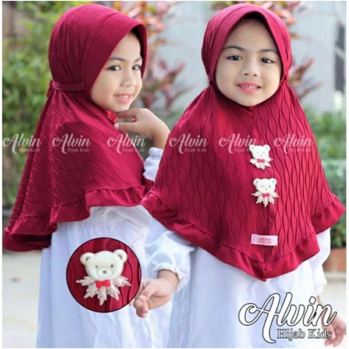 Hijab Jilbab Bergo Instant Anak SD Arnita Size 7 8 9 10 Tahun