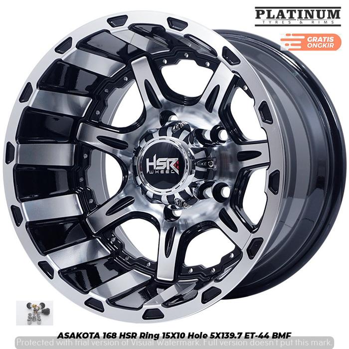 PAKET VELG MOBIL HSR ASAKOTA RING15 5X139,7 PLUS BAN 33 12,5 R15 MT