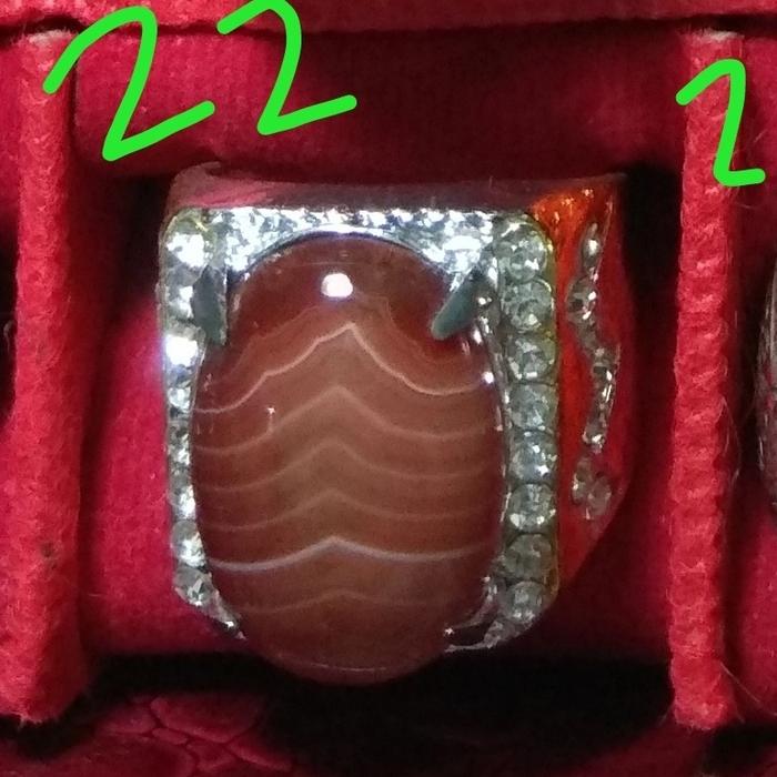 Cincin batu junjung derajat merah HQ langka (no.22)