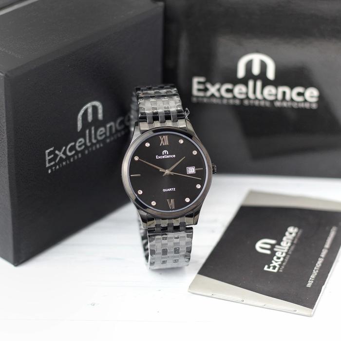 Jam Tangan Couple Excellence 8108 Original Stainless Steel