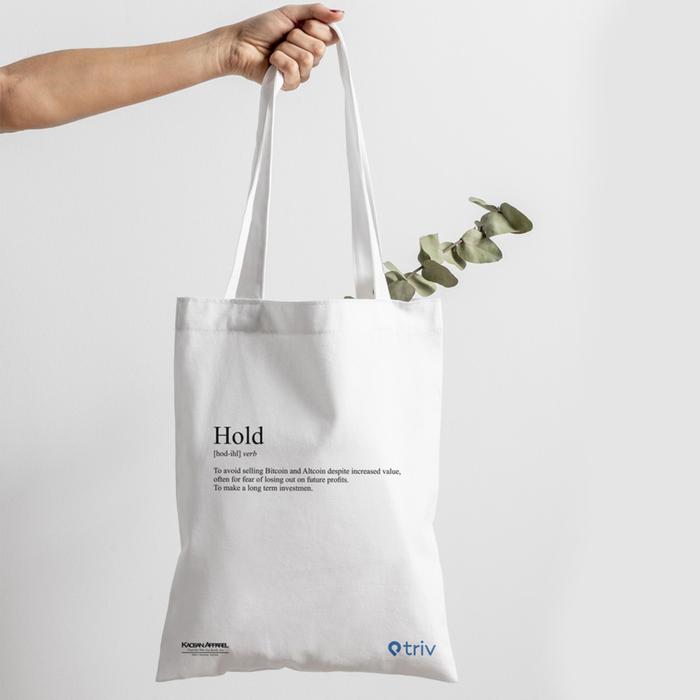Tote Bag Crypto "HODL" - Tote Bag Kanvas/Totebag Crypto/Kaos Crypto