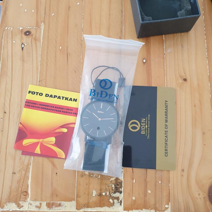 wts. jam tangan pria analog biden tali pasir magnet original (NEW)