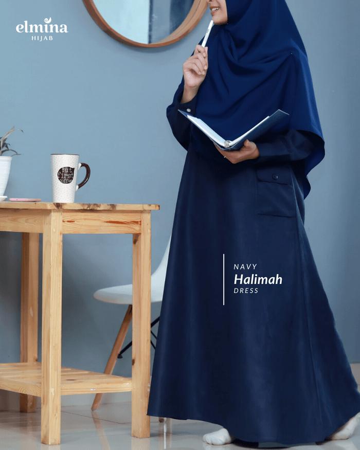 Gamis Syari Halimah Dress by Elmina Hijab