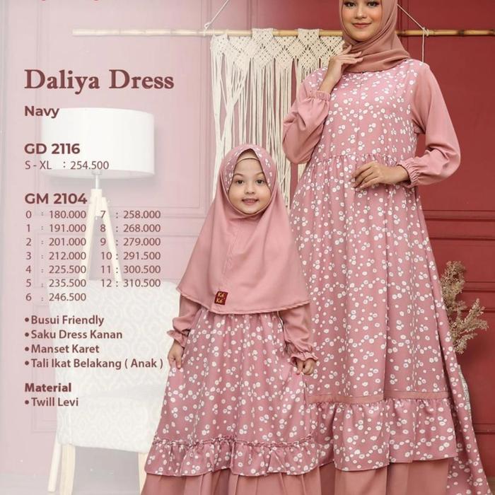 Gamis Keke Daliya Dress - Dusty Rose