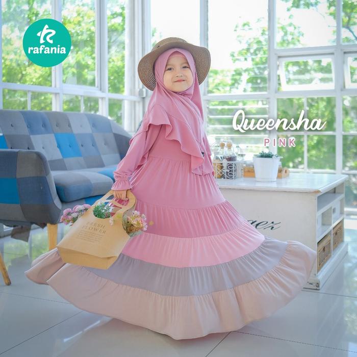 RAFANIA QUEENSHA || SETELAN GAMIS BALITA ANAK REMAJA WARNA