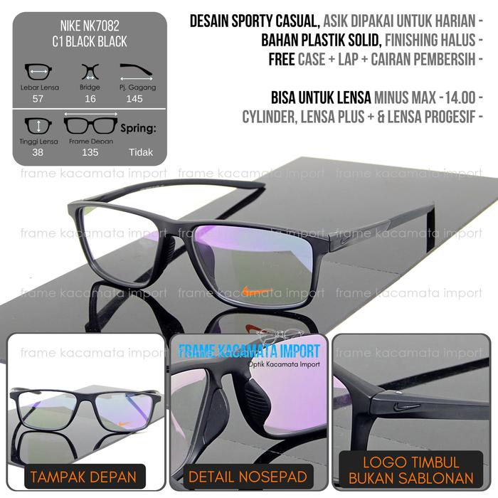 NIKE Frame Kacamata Minus Pria Kaca Mata Resep Wanita