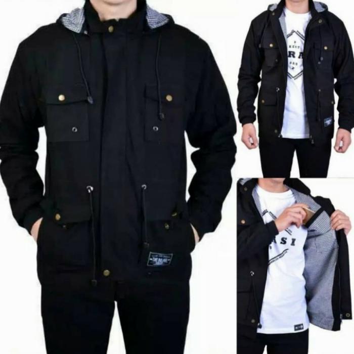 JAKET PARKA HOODIE BORDIR PRIA ORIGINAL VANS & ACCIDENT