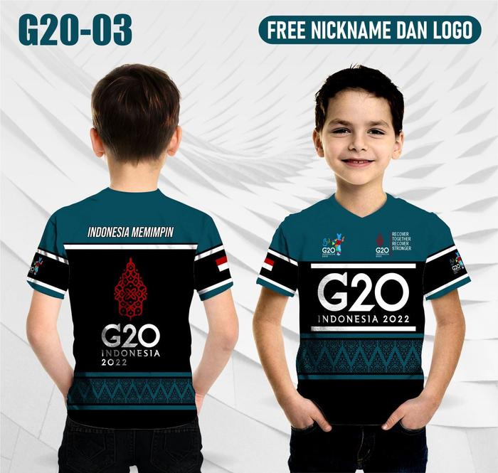 Kaos g 20 bali 2022 jokowi anak baju G20 indonesia memimpin