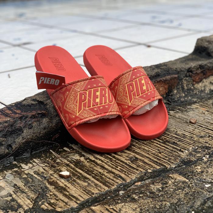 Sendal sandal piero original 100% PUNA PAISLEY Adrenaline red new 2022