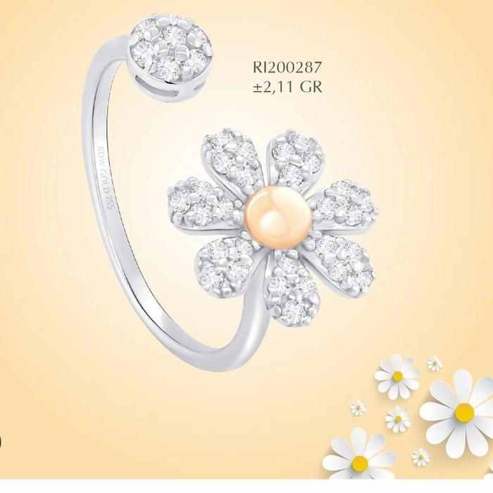 CINCIN EMAS SANDRA DEWI GOLD DAISY SERIES BOXER BUNGA MATA2 CANTIK BGT