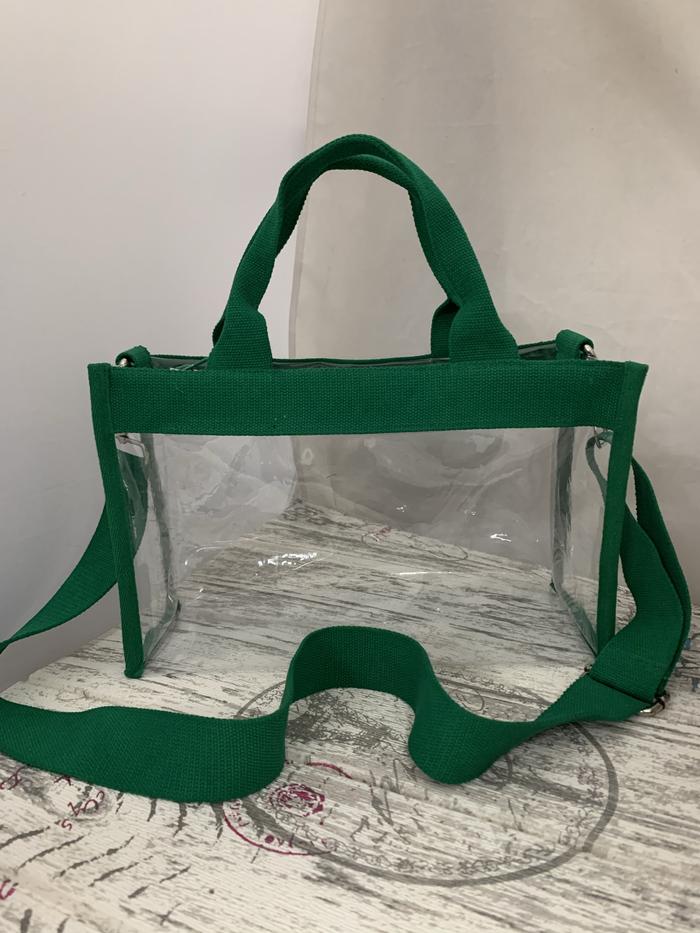Tas Tote Mika Transparan elastis tebal custom 27x11x27