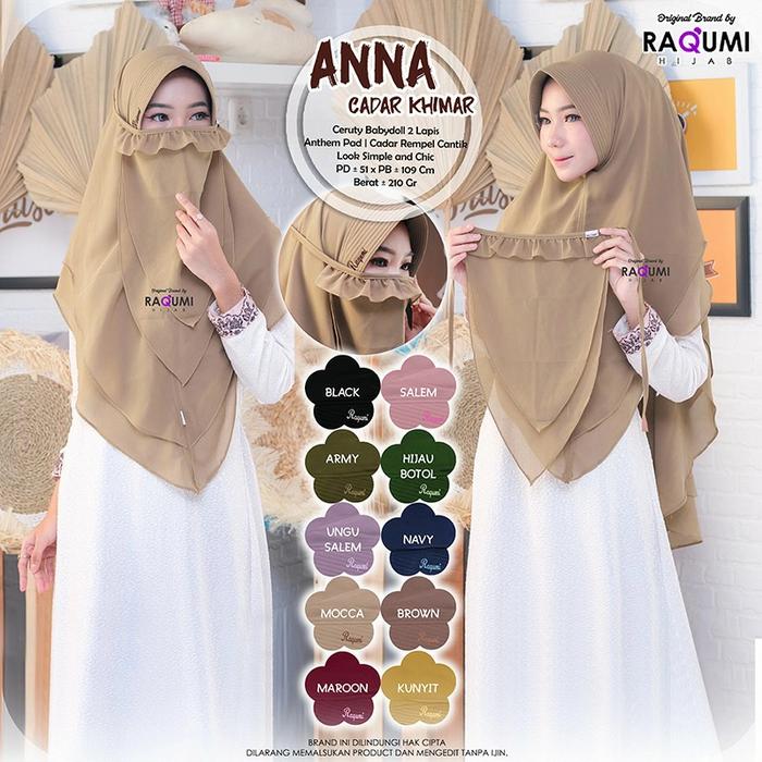 Hijab Anna Cadar Khimar by Raqumi / Fashion Hijab 2020 / Style Hijab
