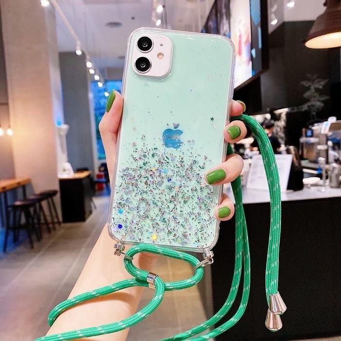 Case Tali Nagita Iphone 13 Pro La yard Glitter Gantungan