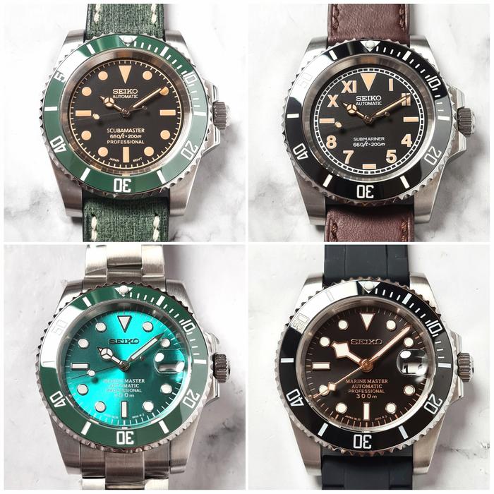 CUSTOM BUILT MODIF MOD SEIKO SUBMARINER jam pria diver homage
