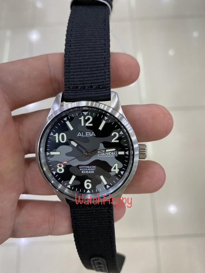 WatchHappy Alba AL4273X1 Automatic Black Nylon Strap AL4273 ORIGINAL