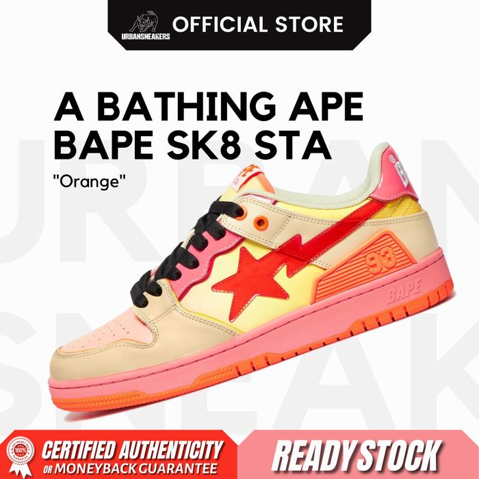 A Bathing Ape Bape SK8 Sta Orange Original