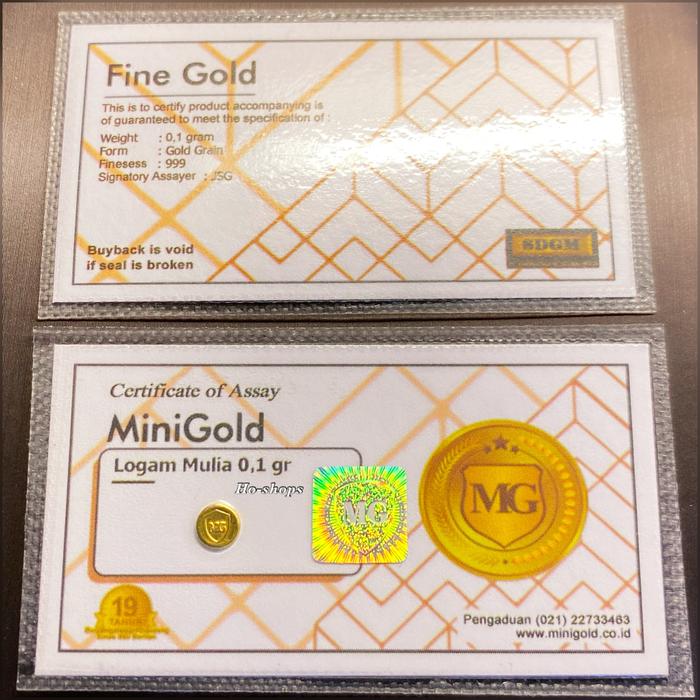 Mini Gold 0.05 gram / 0.1 gram / 0.25 gram / 0.5 gram Pure Gold 999
