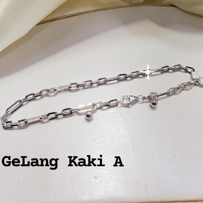 GeLang Kaki emas asli emas putih 17K