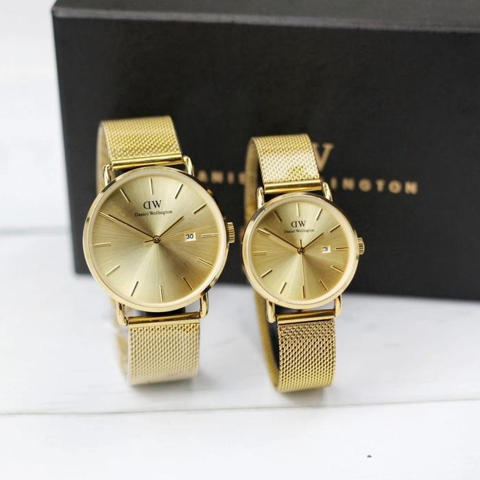 Jam Tangan Couple Dw Quartz Analog Rantai Pasir Jam Tangan Fashion