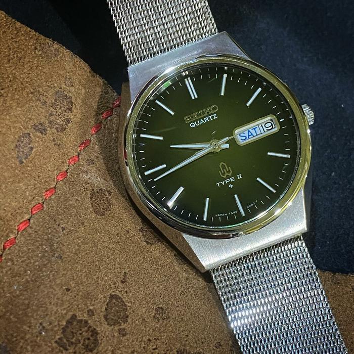 Jam tangan vintage Seiko Type 2 Cal. 7546 8070