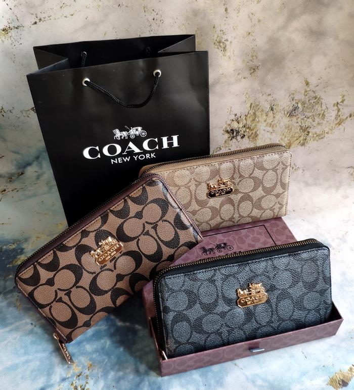 Dompet Wanita Coach / Dompet Panjang Import Free Box