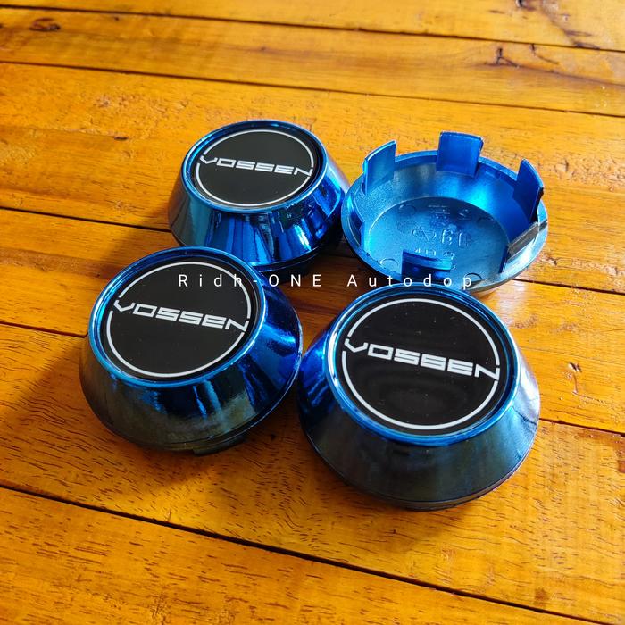 TUTUP DOP VELG MOBIL VARIASI KERUCUT CHROME CANDY BIRU