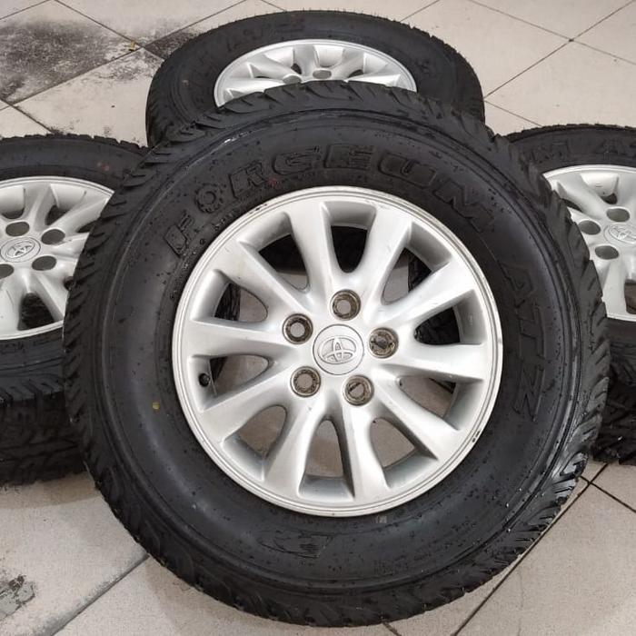 velg mobil bekas copotan inova ring 15 pcd 5x114 + ban forceum AT/Z