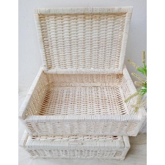 keranjang rotan box NATURAL - keranjang hampers murah - kotak hampers